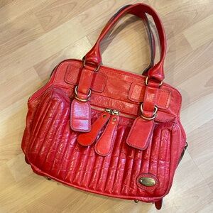 GUC Chloé Vintage Bay Handbag, Lambskin Tomato Red Leather, Circa 2006/7